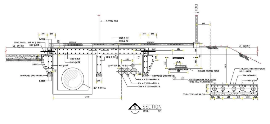Manhole and drainage survey plan