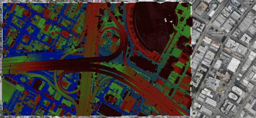 Point cloud aligned to site survey
