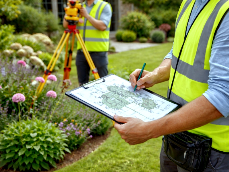 Small house extension garden survey