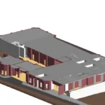 Revit model showing bespoke window geometry and architectural detail