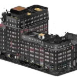 Revit model overlaid on point cloud data showing modelling accuracy
